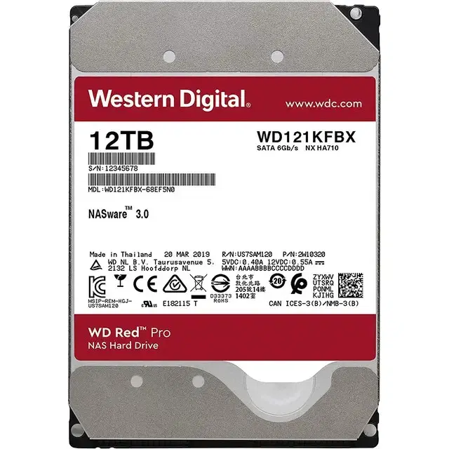 WD 레드 프로 12테라 하드디스크 RED Pro 12TB NAS 최상급