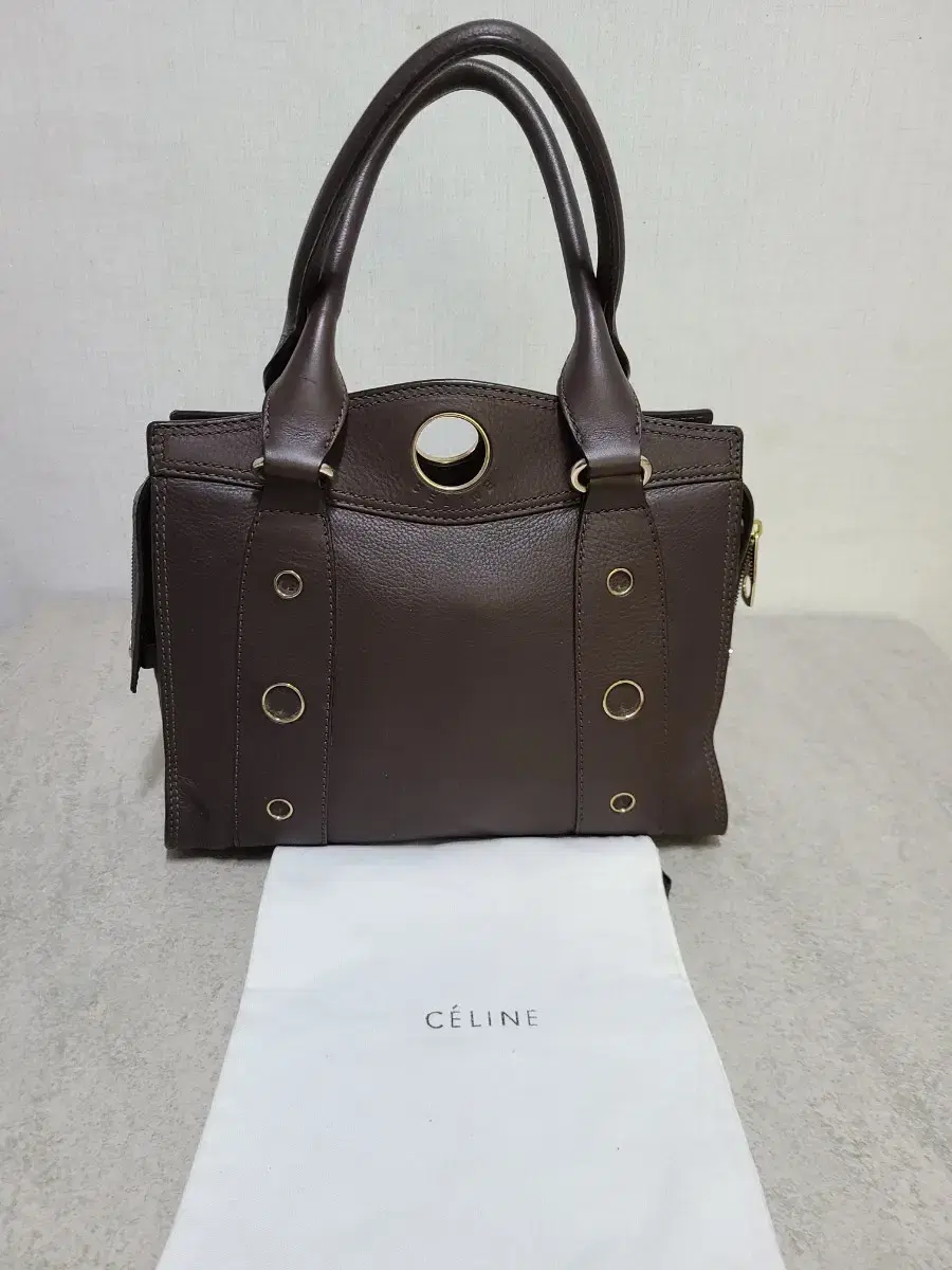 정품 CELINE 레더 토트백