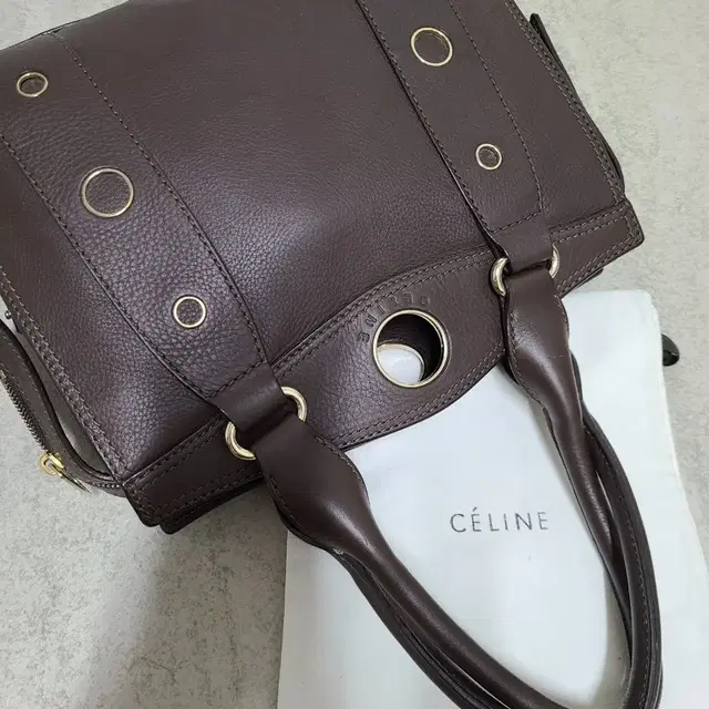 정품 CELINE 레더 토트백