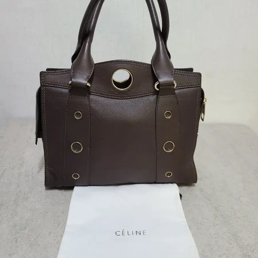 정품 CELINE 레더 토트백