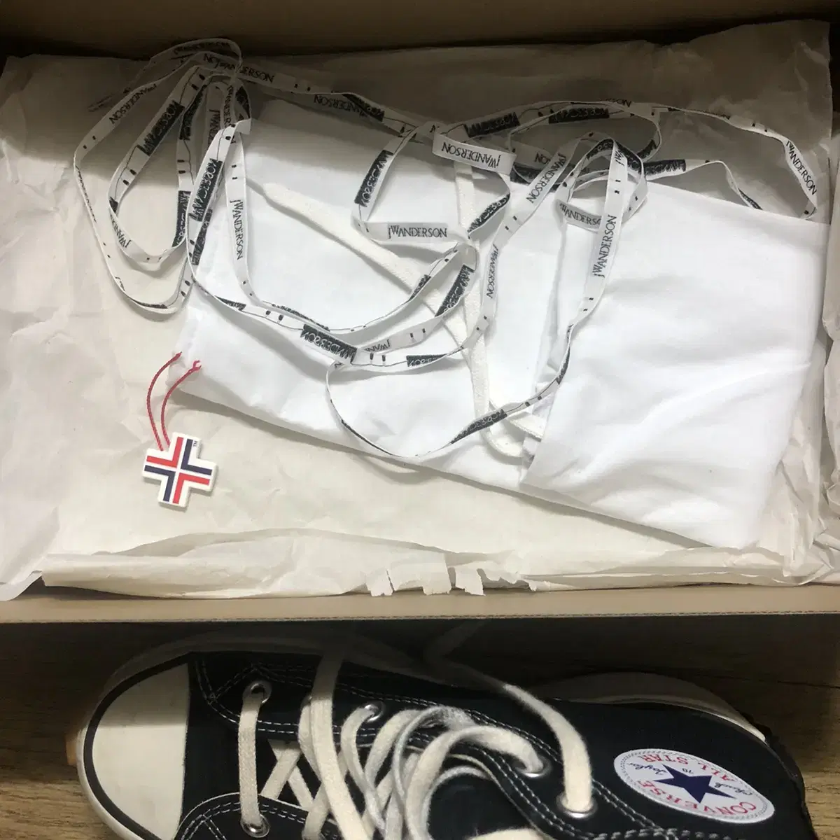 런스타 하이크 블랙 Converse X Jw Anderson