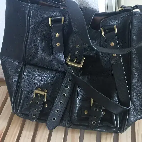 (MULBERRY)멀버리 록산느 ROXANNE A4 블랙 레더 숄더백