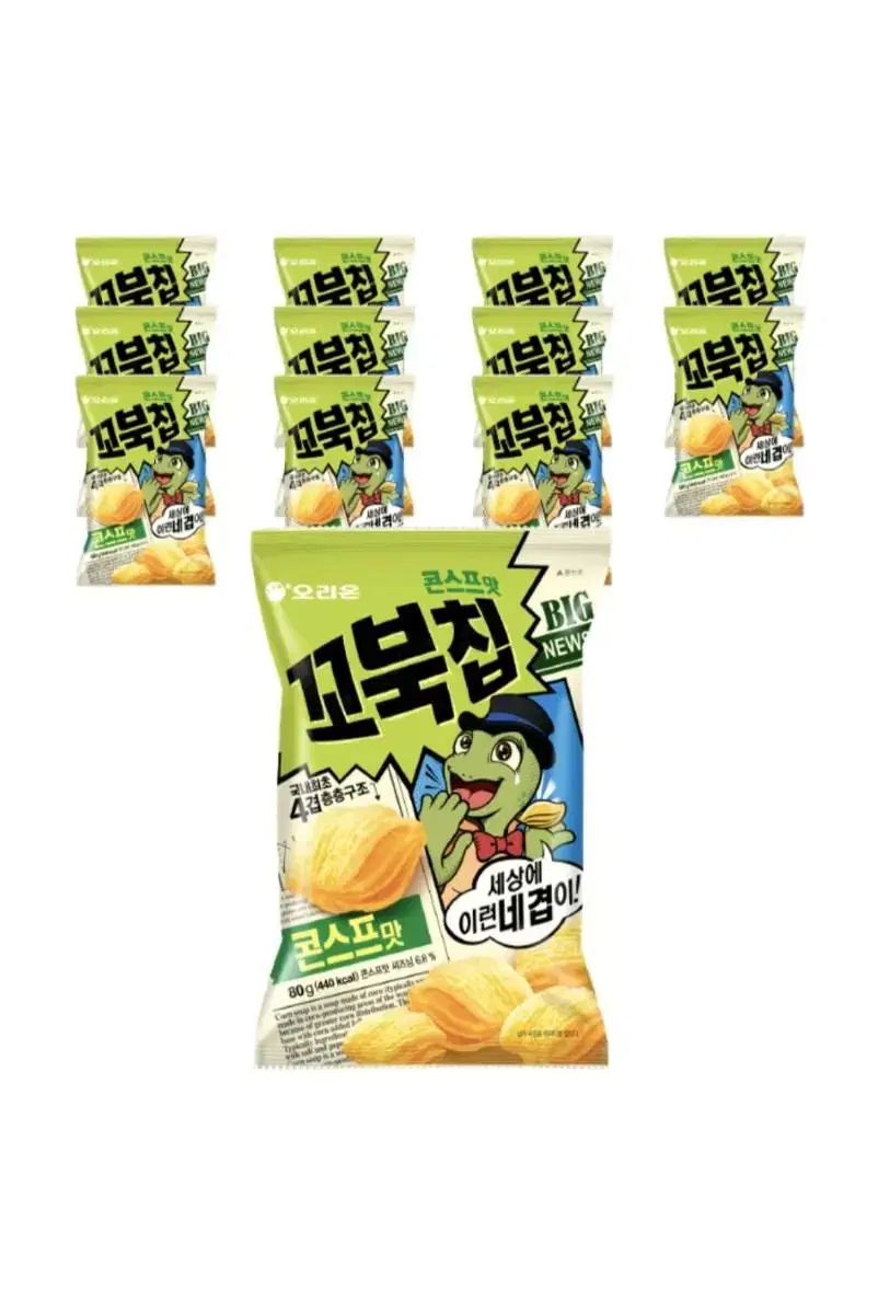 꼬북칩 콘스프맛 80g 12봉 과자 오리온 꼬북칩콘스프