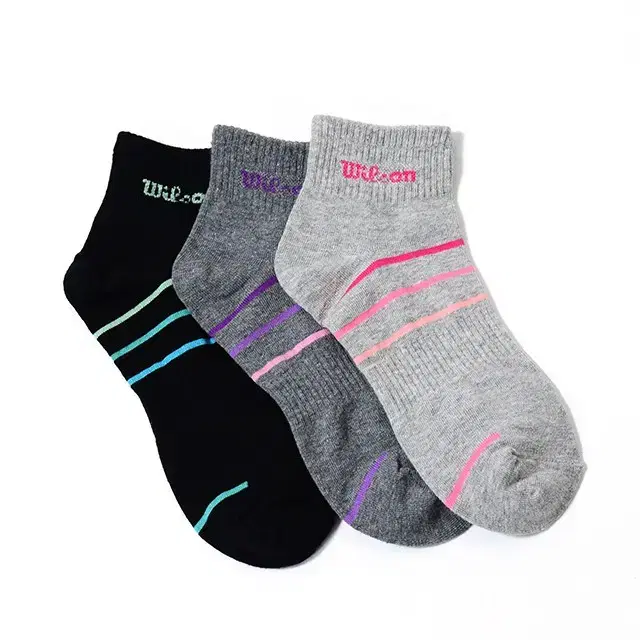 Women's Wilson Striped Logo Single-Piece Socks 3-Piece