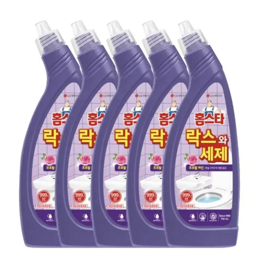 홈스타 락스와세제 후로랄파인 락스 750ml 5개 락스 욕실청소 곰팡이