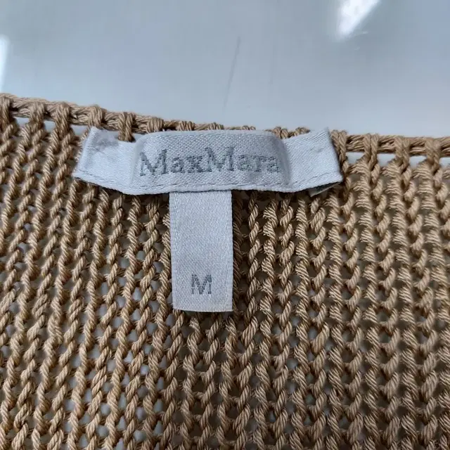 55~66)Maxmara 막스마라 시스루 브이넥 그물 망사 긴팔 니트티