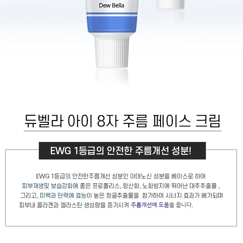 [새상품] 인기템! 듀벨라 아이+팔자주름 주름개선 대용량크림 80ml