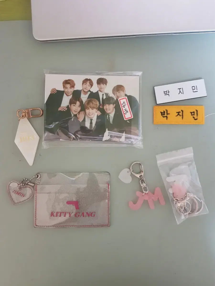 BTS Photo Badge Wallet keyring Initials Hotel Keyring