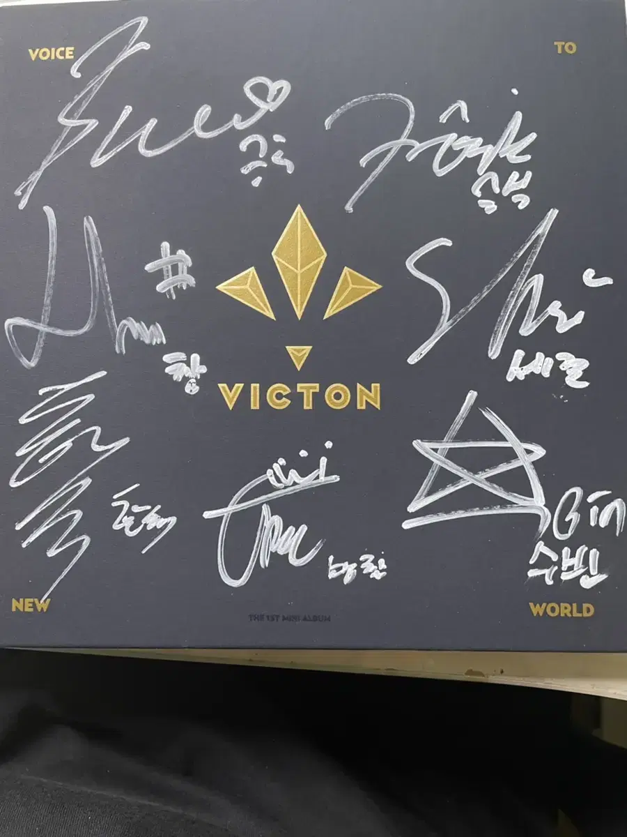 VICTION's debut album autographed and signed.