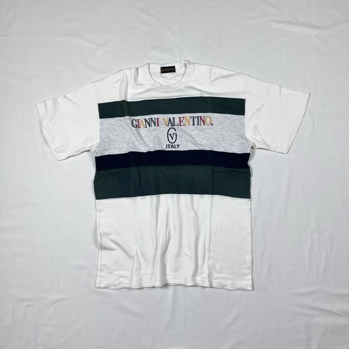 90s 지아니발렌티노 gianni valentino 멀티컬러 반팔티