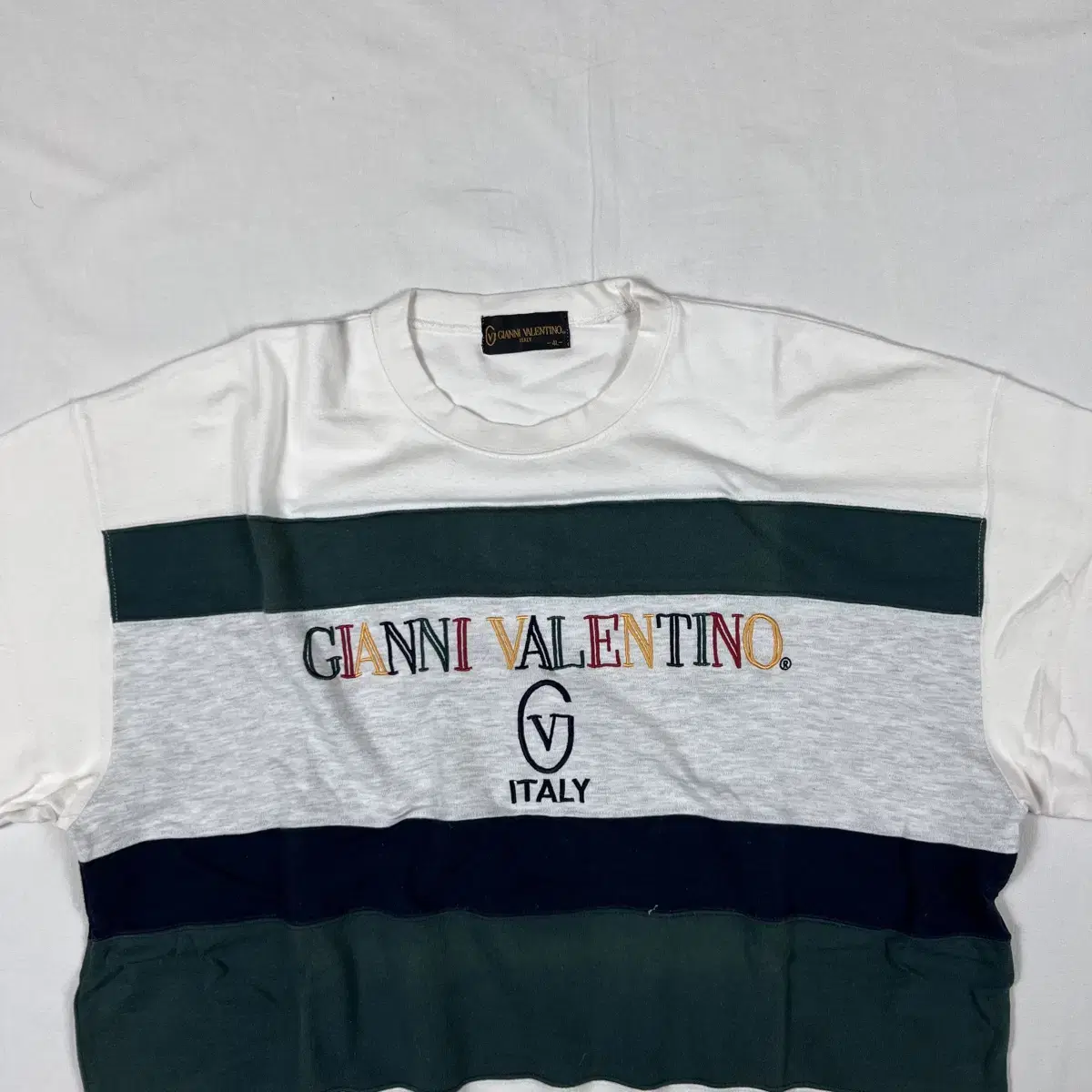 90s 지아니발렌티노 gianni valentino 멀티컬러 반팔티