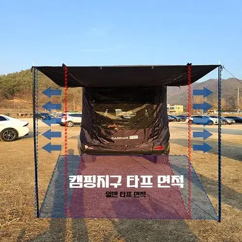 (무료배송) 차박텐트 캠핑지구 SUV 트렁크텐트 M L 폴대포함