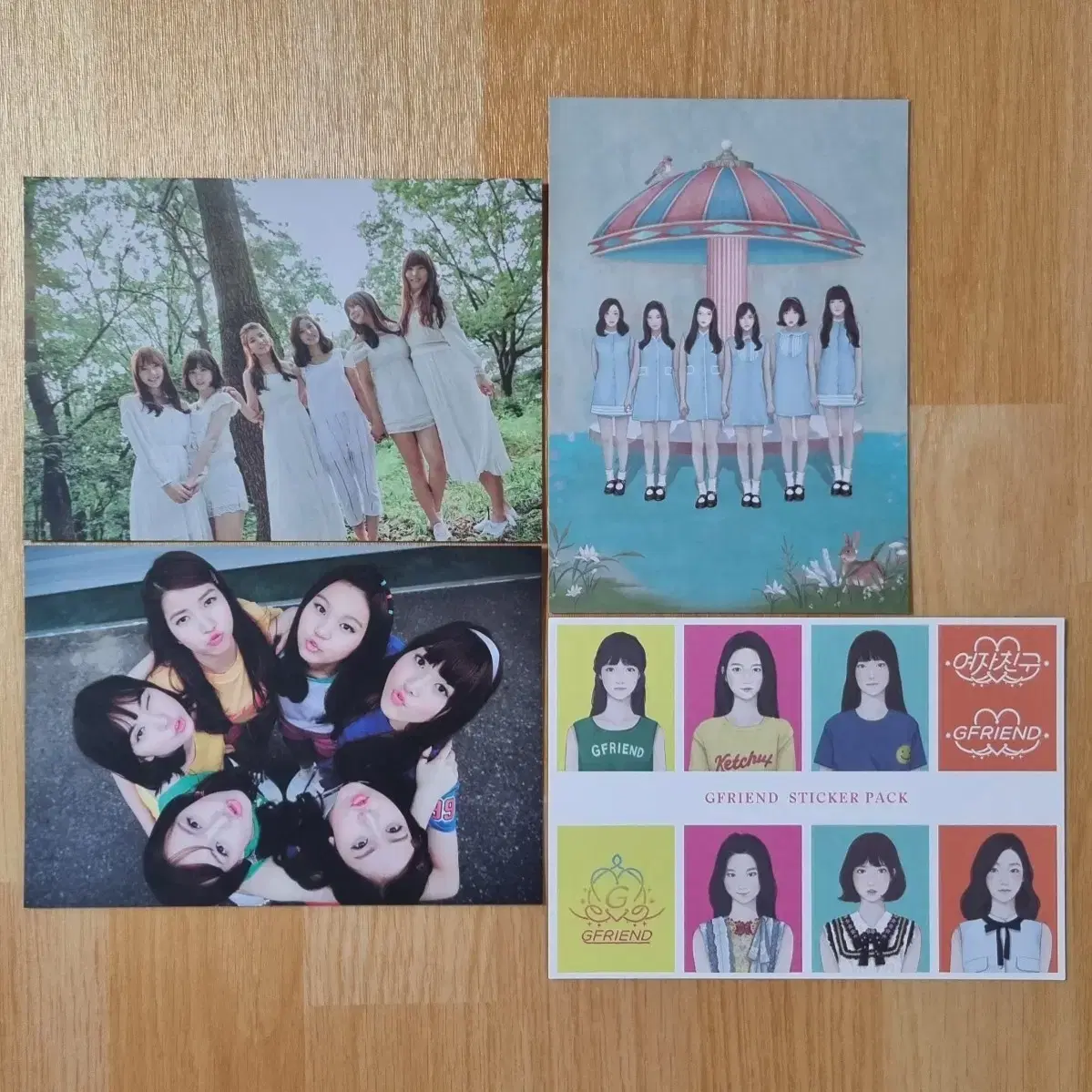 Gfriends and I sell postcard postcards sticker merchandise.