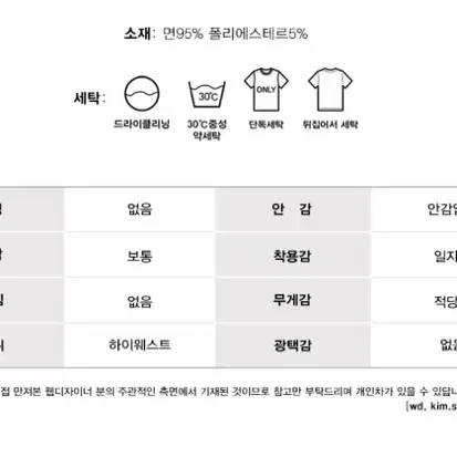 키작녀 제로진 난스판 베이직데님 (하이웨스트)일자 155cm