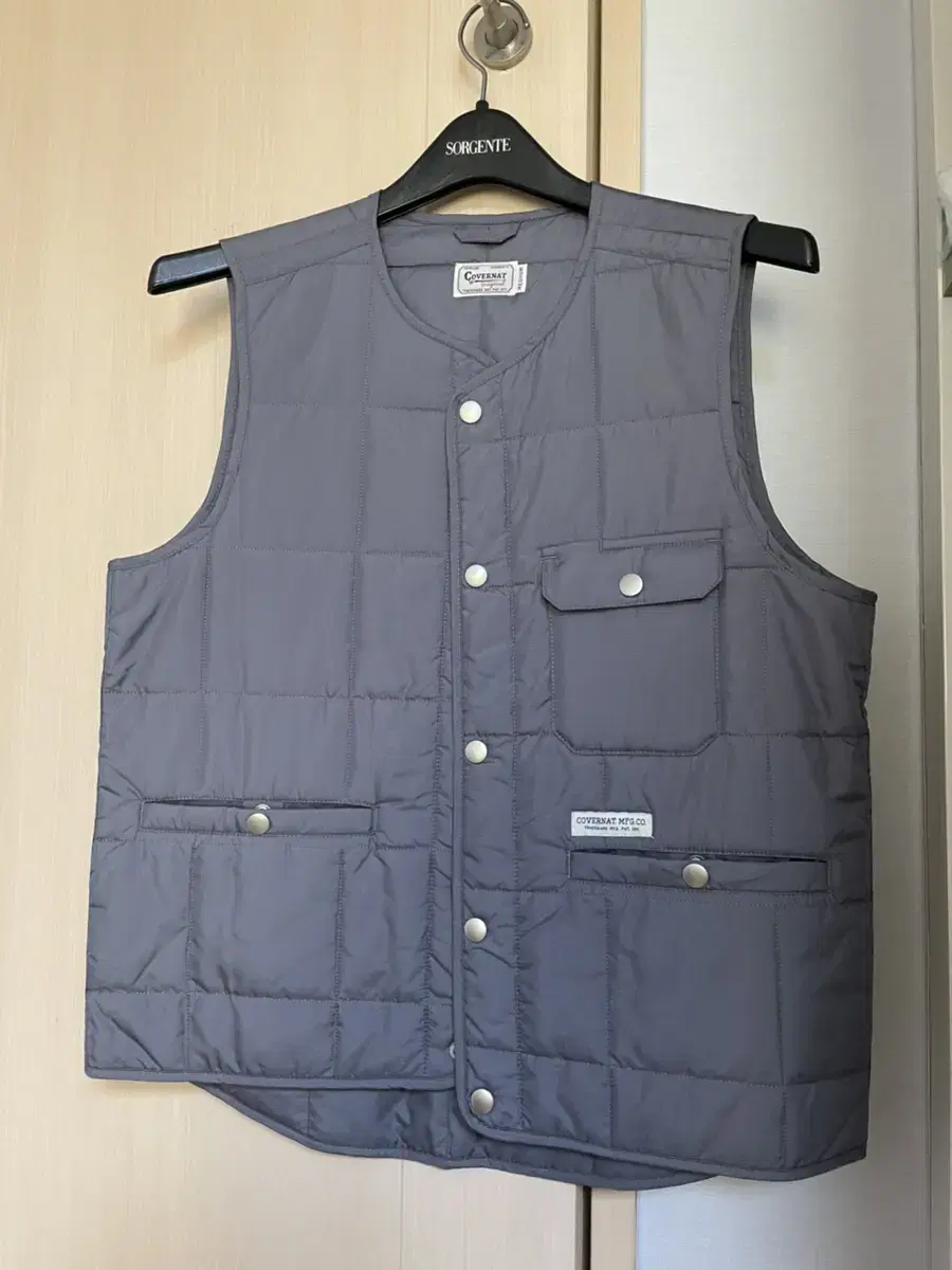 Coverall quilted vest grey size M