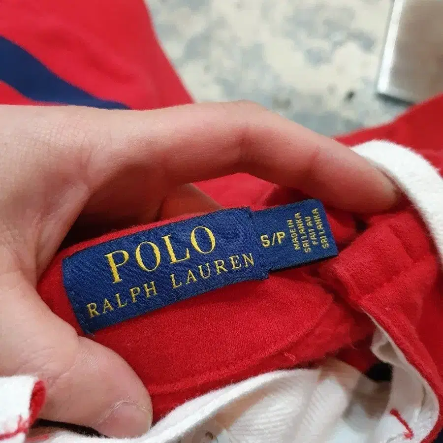 폴로 랄프로렌 기모 럭비 후드티 스트라이프 polo