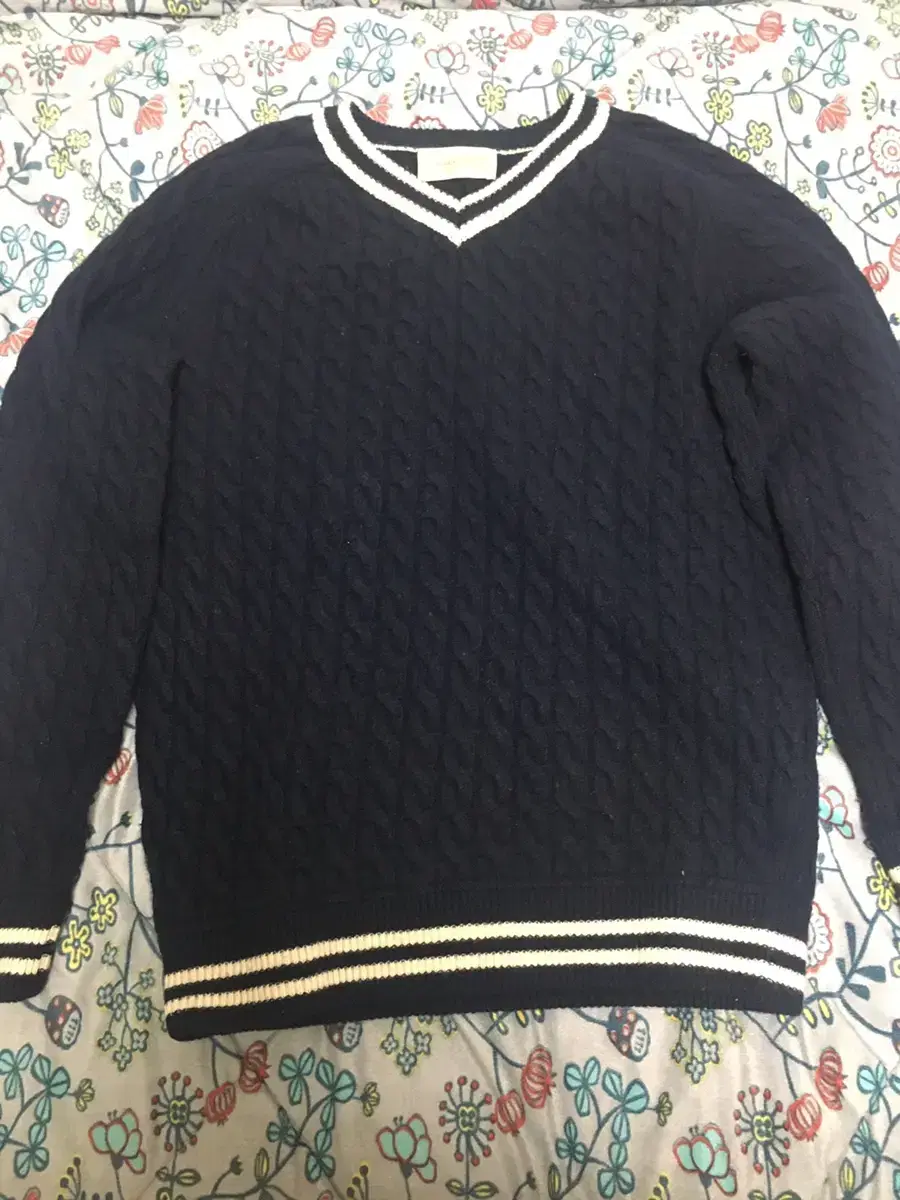 [Charme & Co] Wool Cricket Knit Navy (L)