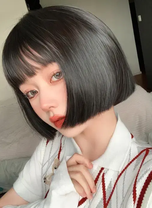 (Same day delivery)Short hair short short hair short wig whole wig fashion wig straight hair knife short hair