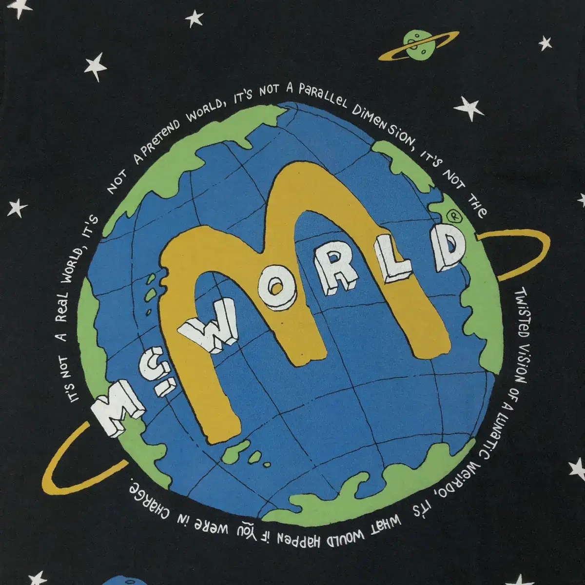 90s 맥도날드 mcdonalds mc world 프린트 반팔티