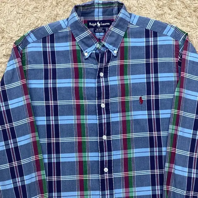 Men's Polo Ralph Lauren Long Sleeve Check Shirt bloo 90