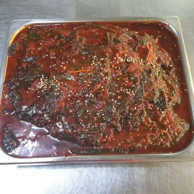 한국식품_묵은깻잎 1kg 재래시장 반찬가게 각종 김치 밑반찬