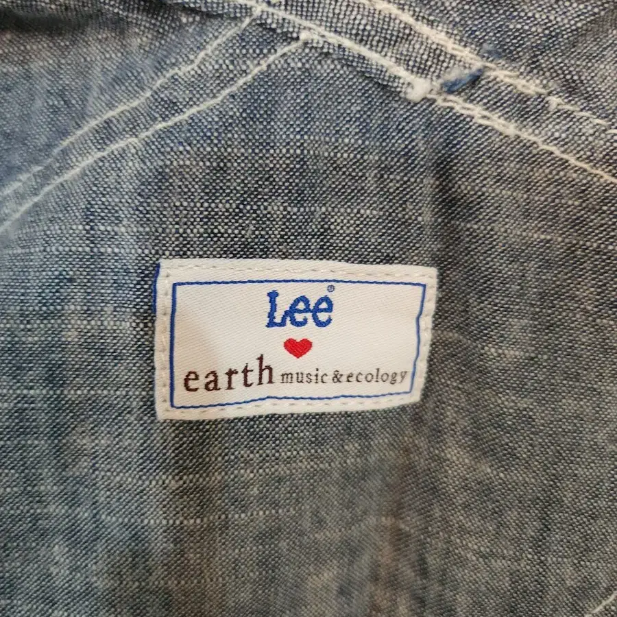 LEE x earth 인디고데님 멜빵바지 오버롤