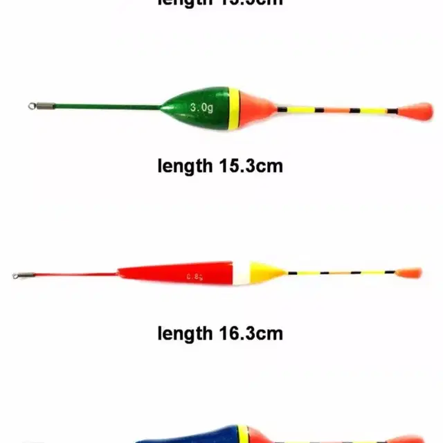 낙시 부표(찌)라이트 스틱 플로트 믹스 크기칼라.