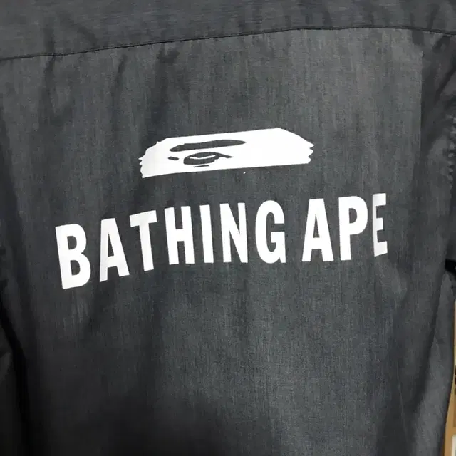 베이프 셔츠 BAPE 그레이 블랙 셔츠 롱슬리브 오버셔츠