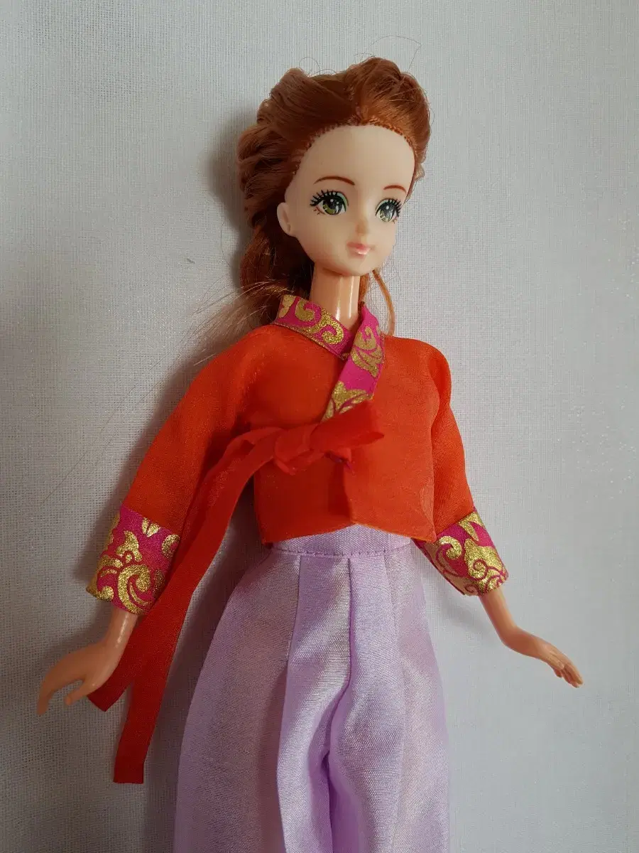 Doll clothes (mauve pants, zuu hong collar, gold leaf collar, end dong)