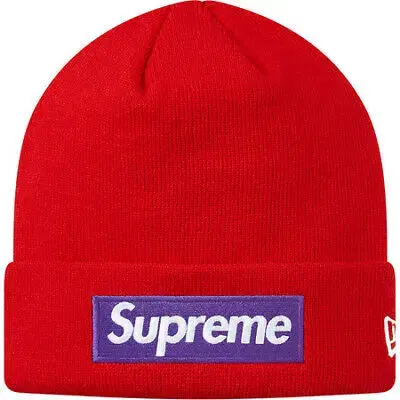 Supreme 17aw New Era Box Logo Beanie(Red