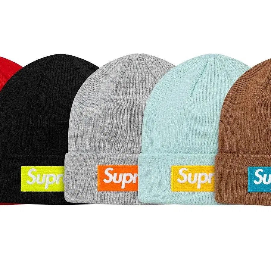 Supreme 17aw New Era Box Logo Beanie(Red