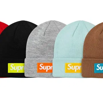 Supreme New Era Box Logo Beanie FW15 Red – Star & Skye Apparel