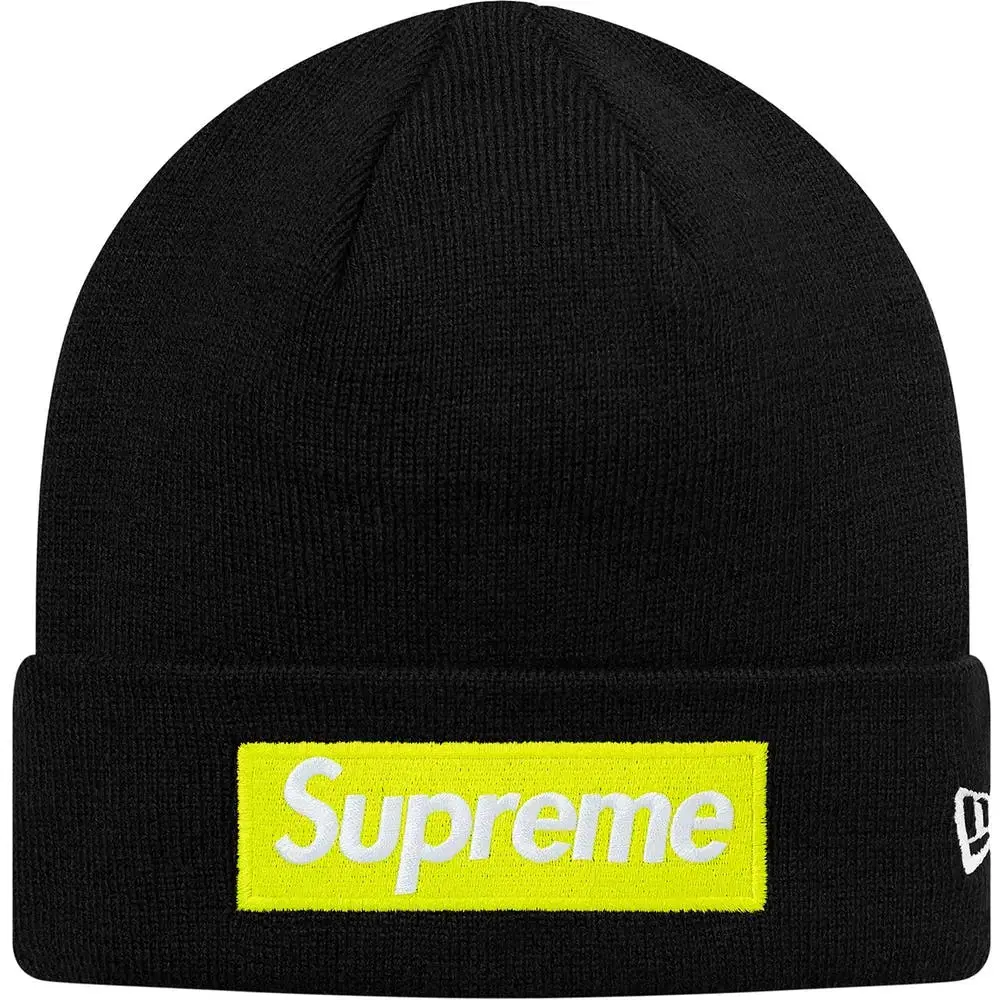 Supreme 17aw New Era Boxlogo Beanie (Blk