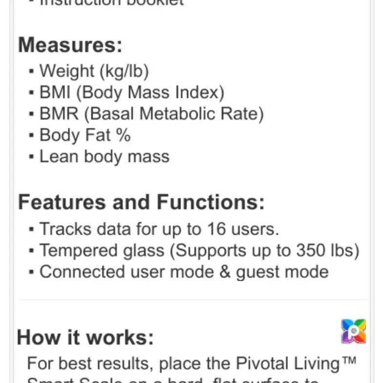 해외정품)체지방층정 스마트 체중계 미개봉
Pivotal Living
Sm