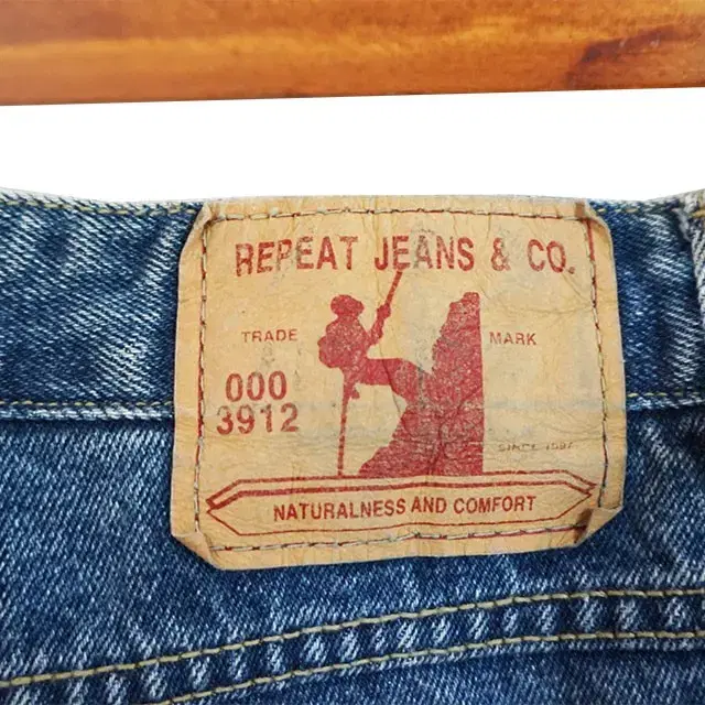 (33) repeat jeans 미디엄블루 남성 일자 청바지