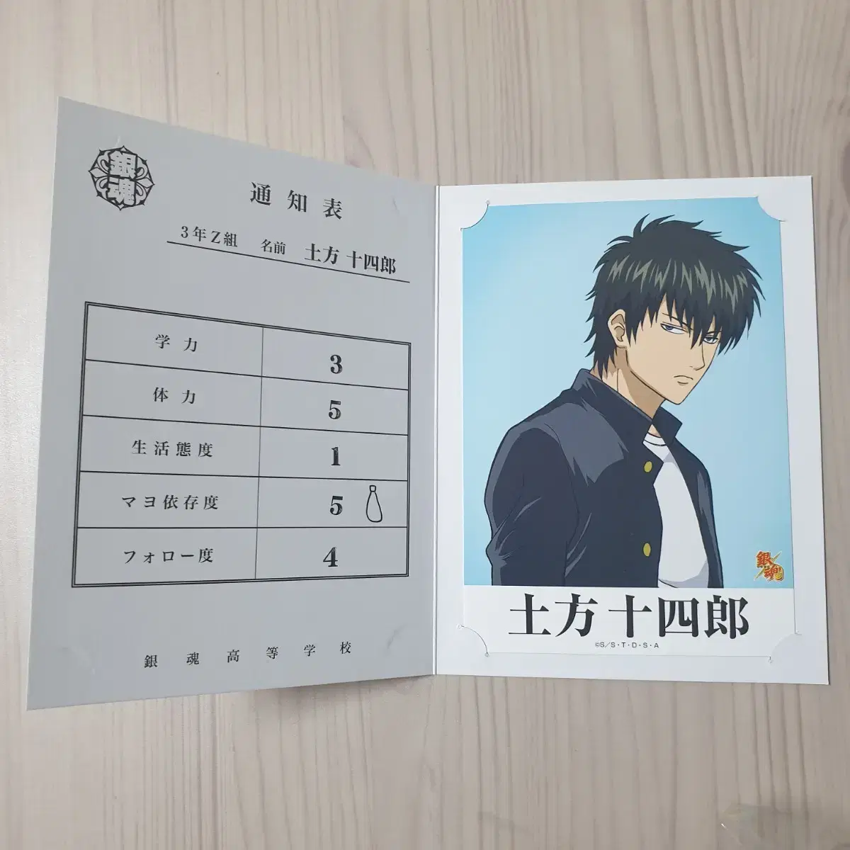 Gintama Hijikata Toshiro Samjet High School Cultural Festival Report Card