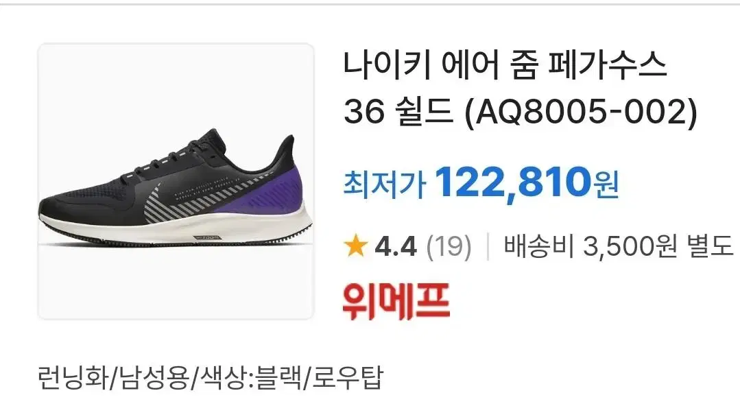 나이키 에어 줌 페가수스 36 쉴드