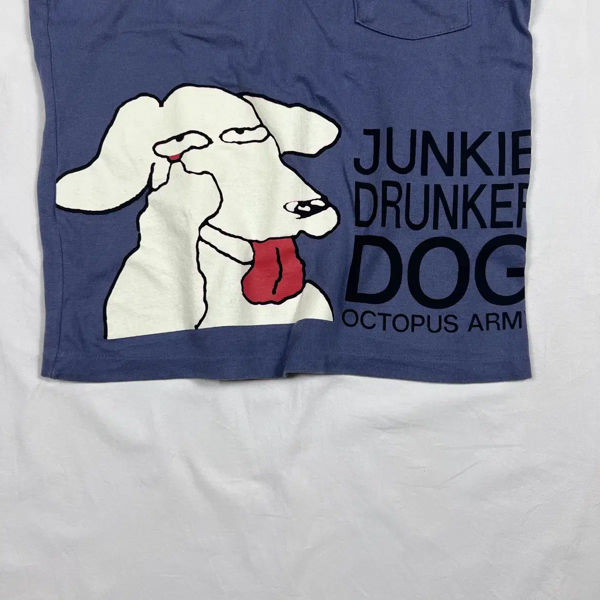 90s junkie drunker dog 포켓 반팔티셔츠