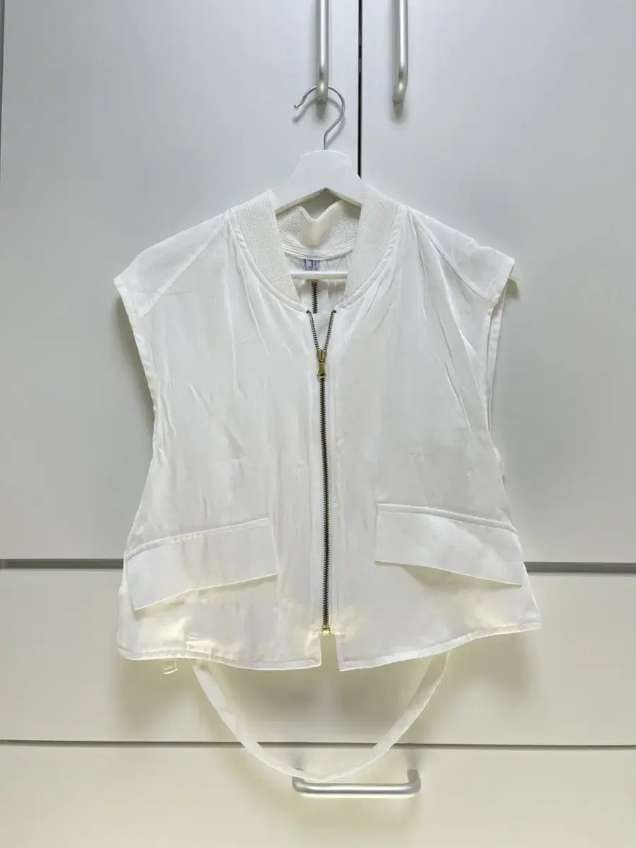 Unique White Short Vest