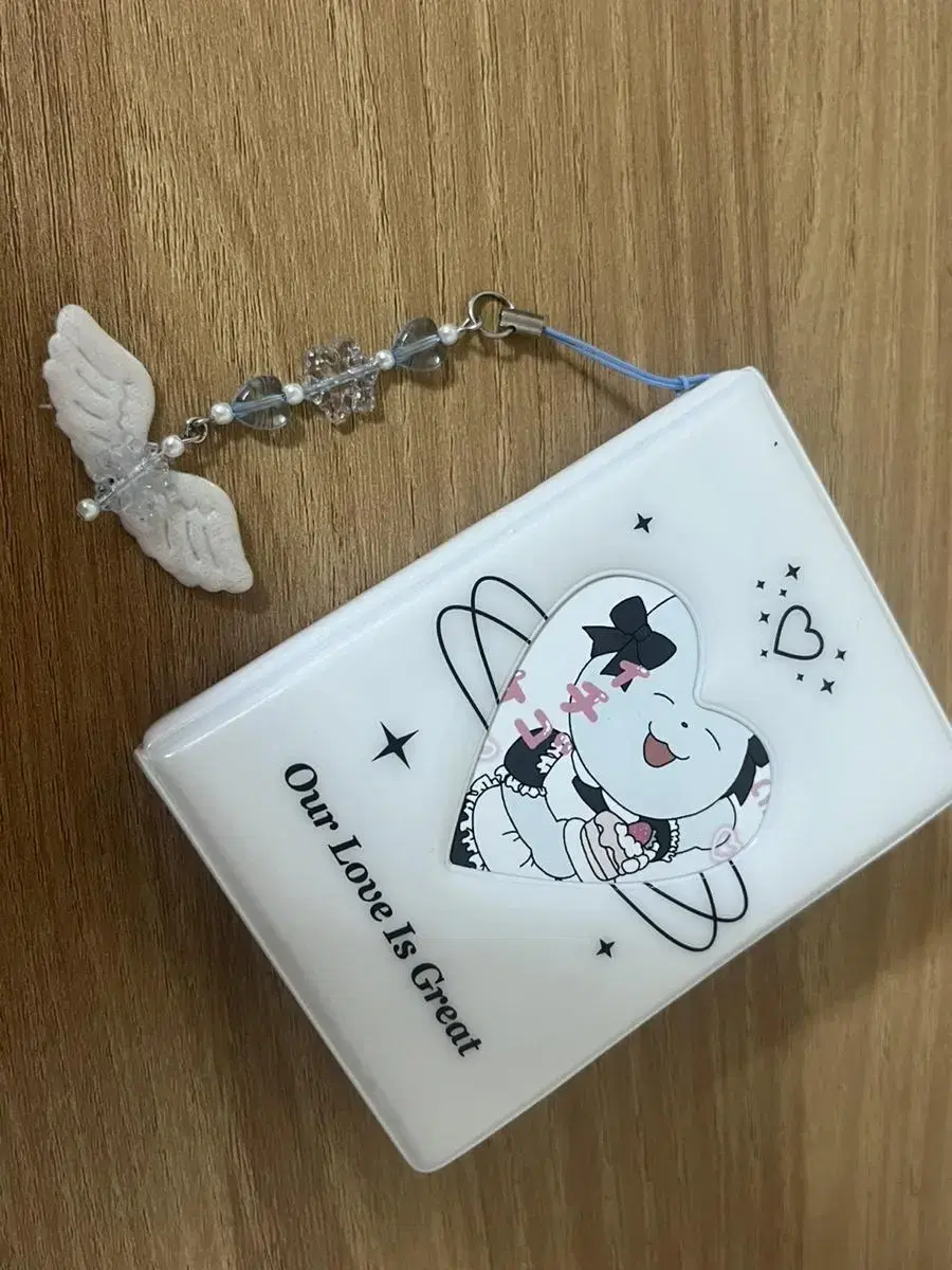 Tirish beaded snowflake angel keyring + photocard photocard binder collect book collectbook