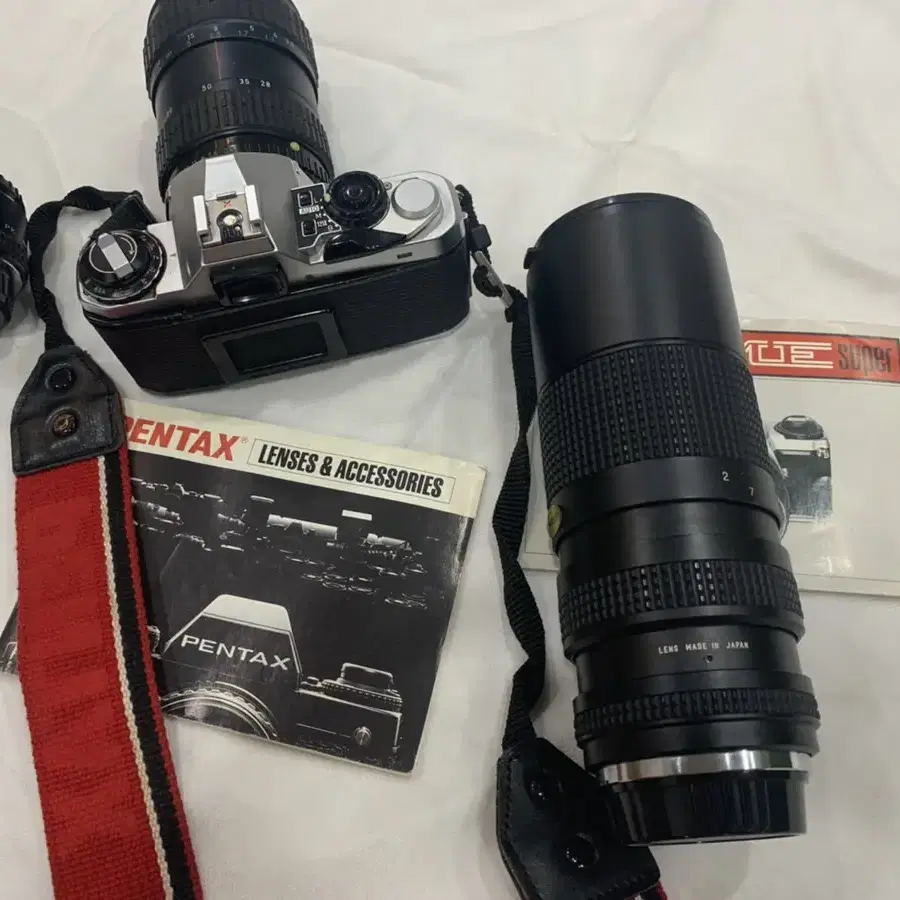 펜탁스 Pentax ME super +망원렌즈/필카 필름카메라 사진기