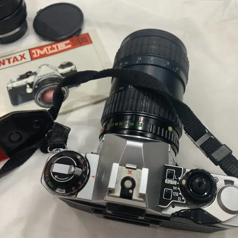 펜탁스 Pentax ME super +망원렌즈/필카 필름카메라 사진기