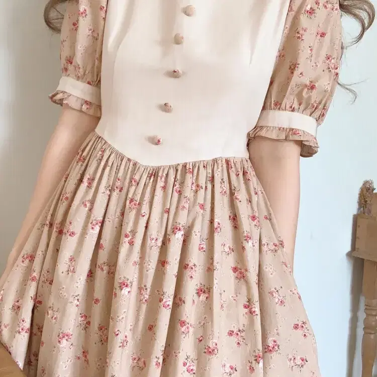 택o 미미부티크 meg dress 메그 핑크베이지 롱드레스