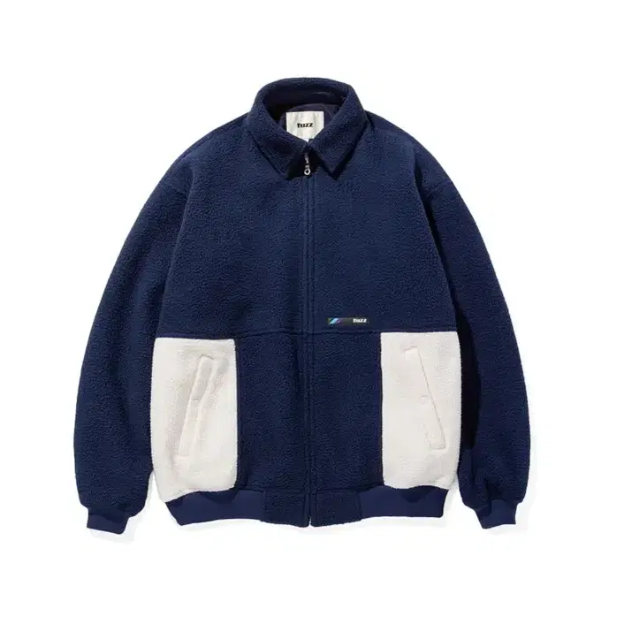 FUZZ FLEECE HARRINGTON JACKET navy