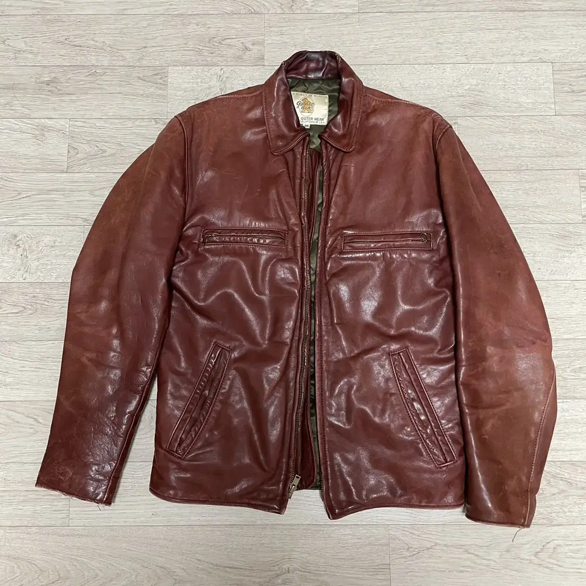 GOLDEN BEAR GOLDEN BEAR Red leather jacket size 36