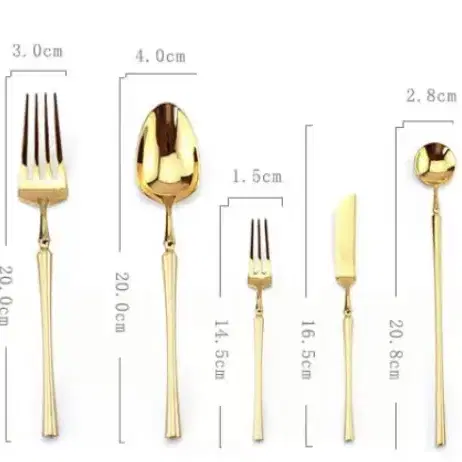 새상품 골드 수저포크나이프 4종세트 골드수저 금수저 카페나이프 레스토랑