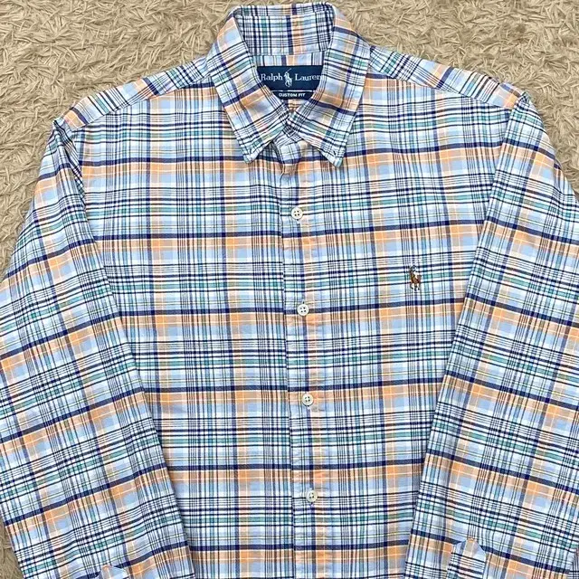 Men's Polo Ralph Lauren Long-sleeved Check Shirt Multicolor Light Blue S