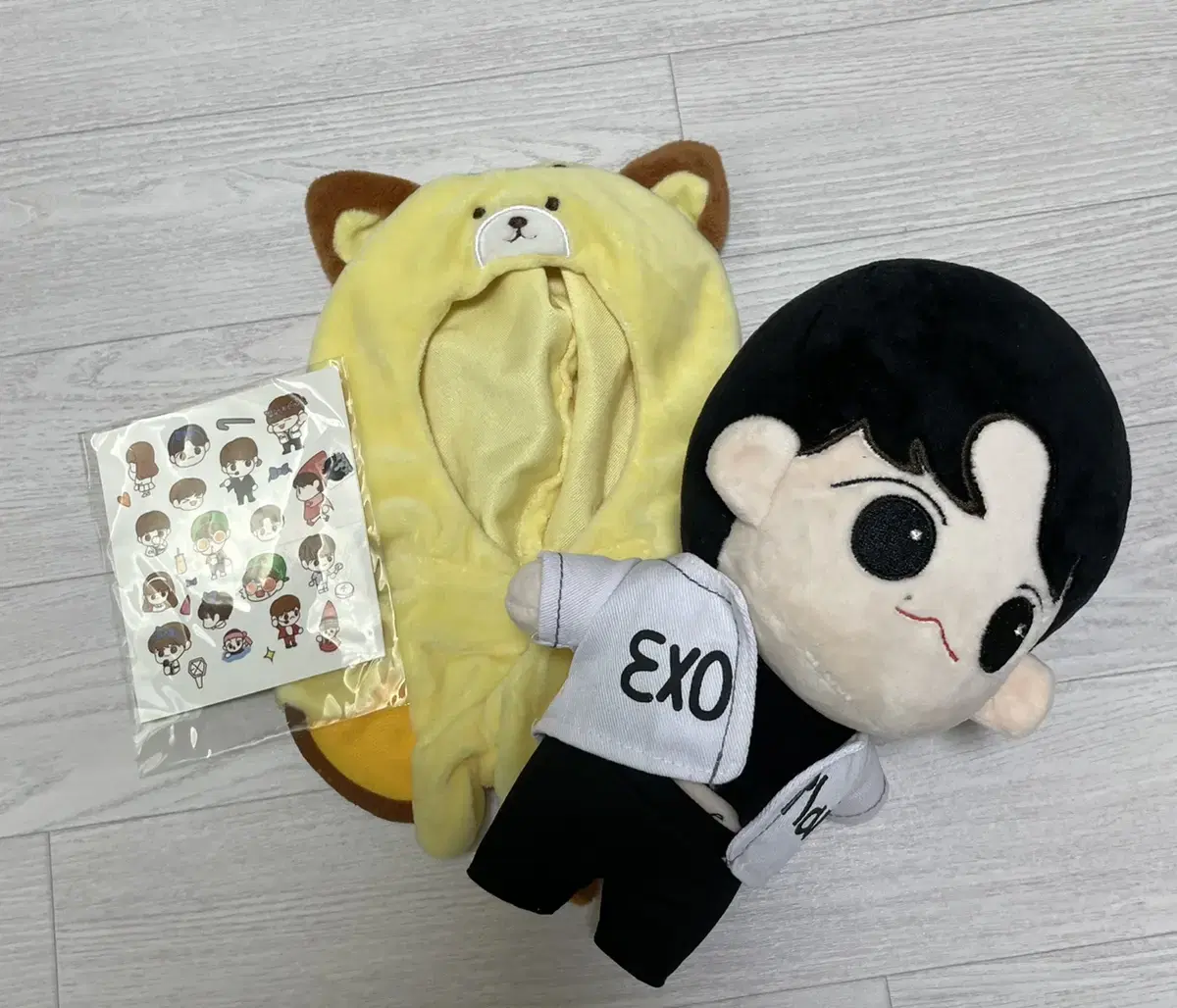 (무배) exo EXO baekhyun doll Ribbon Quill Flying Squirrel Suit sticker incl.