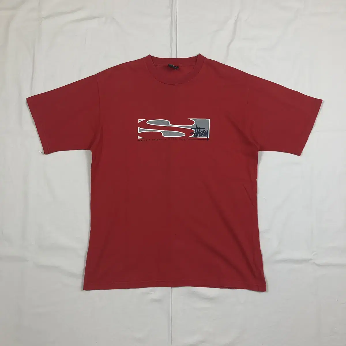 90s Stussy STUSSY worldtour S Logo Vahn T-Shirt