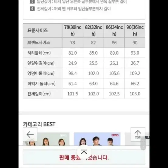 새 옷. 스파오 3색상 슬랙스 남자 바지 정장 기지 바지